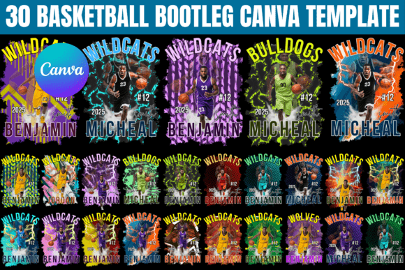 30 Basketball Poster Canva Template