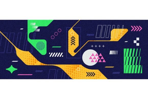 Abstract Modern Geometric Background