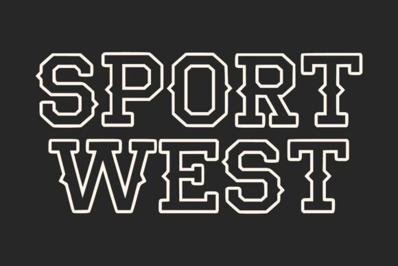 Cowboy Outlines Font PNG with transparent background - Preview 1