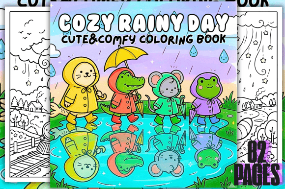 Cozy Rainy Day Cute&Comfy Coloring Book