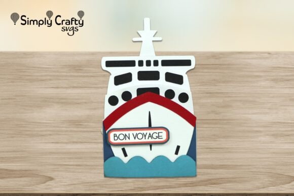 Cruise Ship Box Card SVG