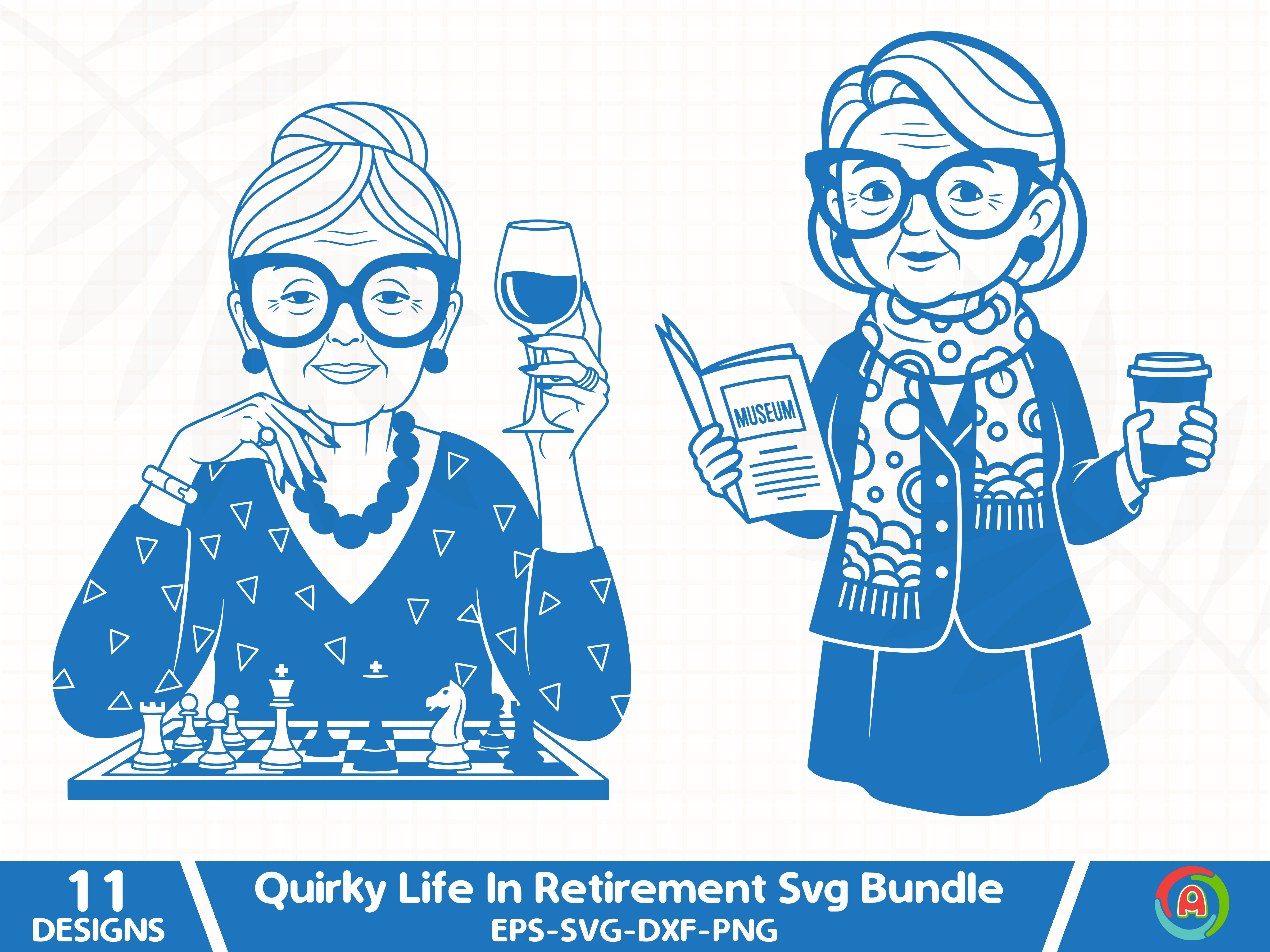 Cute Retired Ladies SVG Bundle