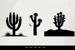 Desert Cactus Silhouette Collection Mini