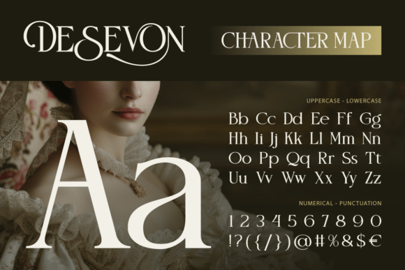 Desevon Font PNG with transparent background - Preview 1
