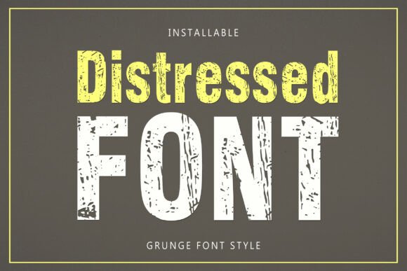 Preview specimen of Distressed display font