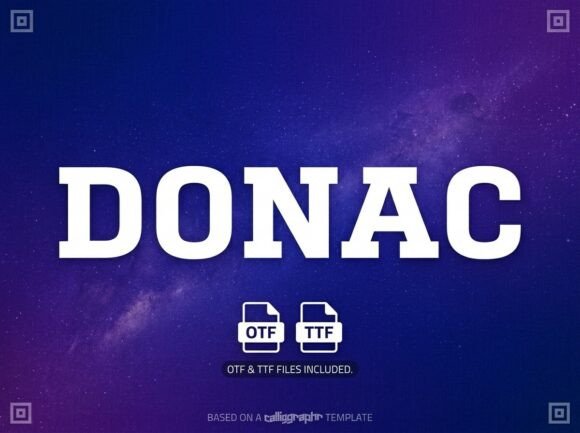 Donac Font PNG with transparent background - Preview 3