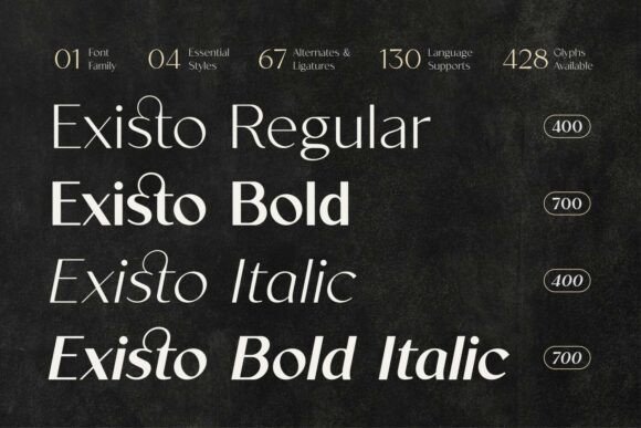 Existo Font PNG with transparent background - Preview 4