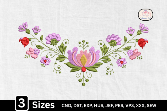 Folk Floral Border