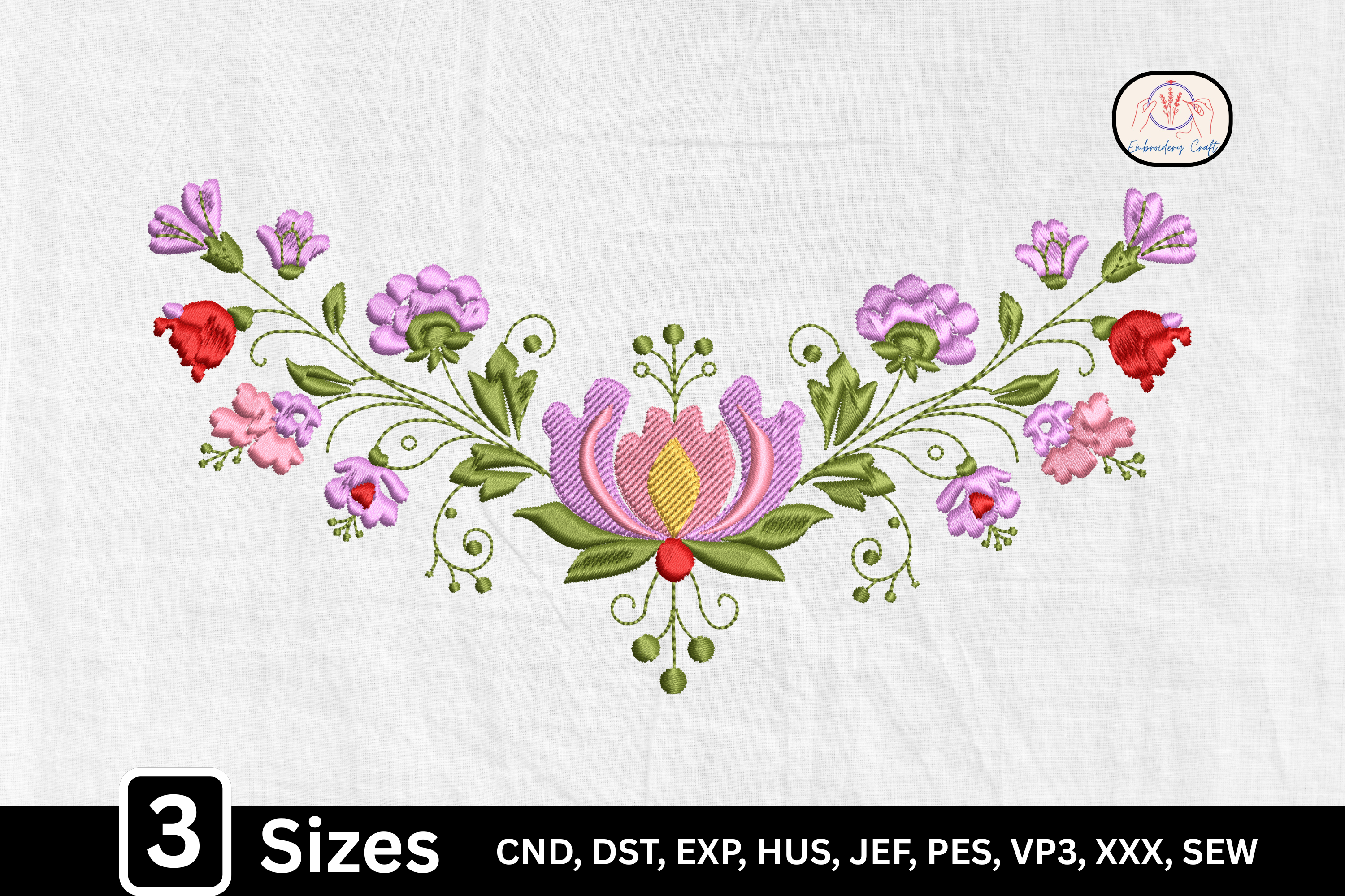 Folk Floral Border