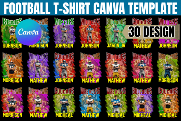 Football T-Shirt Canva Template