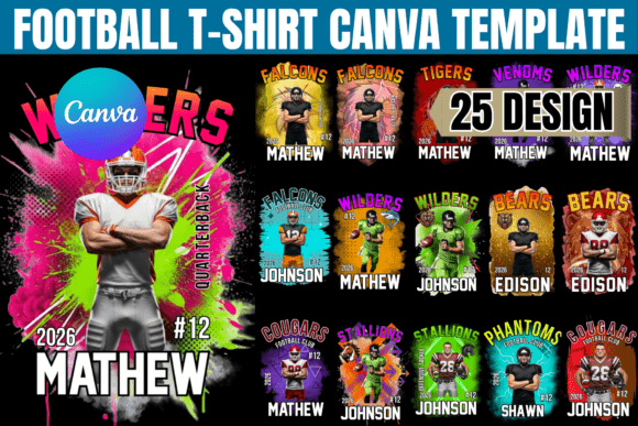 Football T-Shirt Canva Template