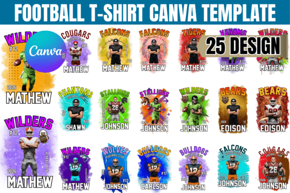 Football T-Shirt Canva Template