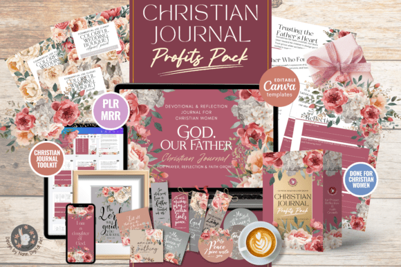 God,Our Father Devotional Profit Pack Graphic Print Templates By Nann Digital Art
