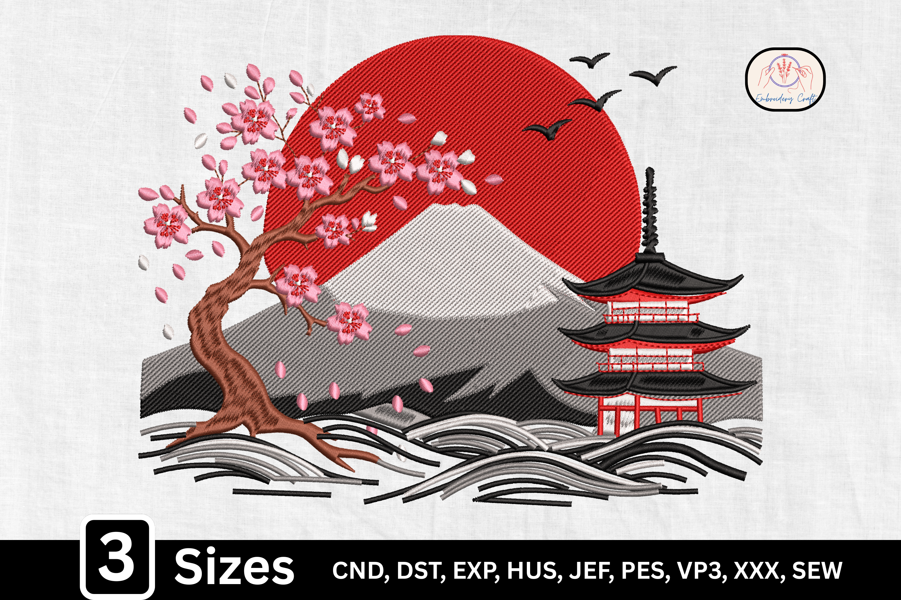 Japanese Mount Fuji Sakura Scene
