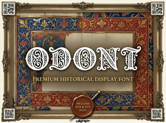 Odont Font PNG with transparent background - Preview 3