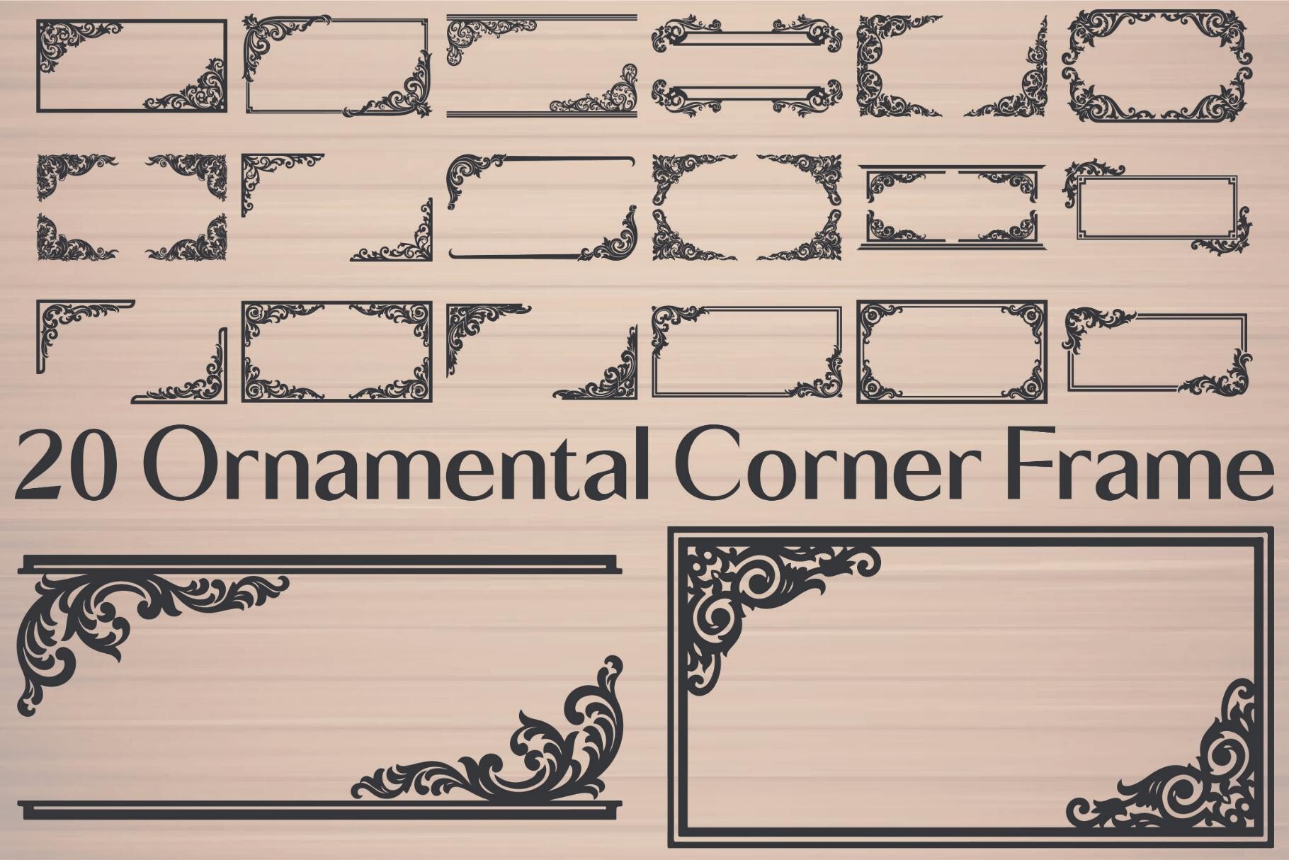 Ornamental Corner Frames Graphic by GFX_creative · Creative Fabrica