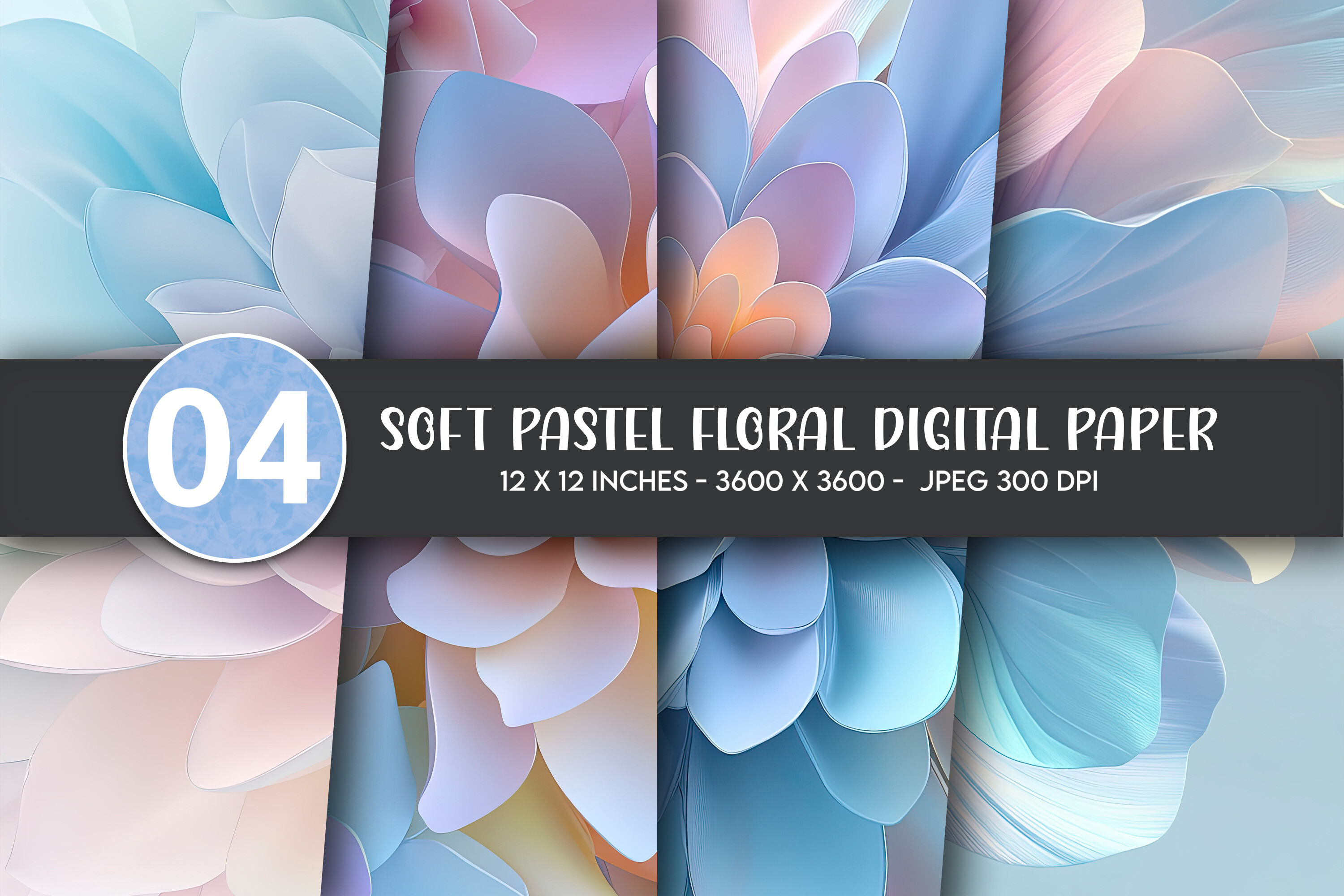 Soft Pastel Floral Digital Paper Graphic by Artify Hub Studio ...