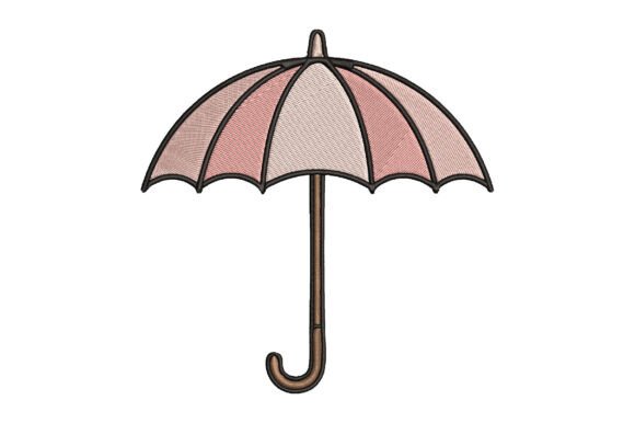 Umbrella Embroidery Design