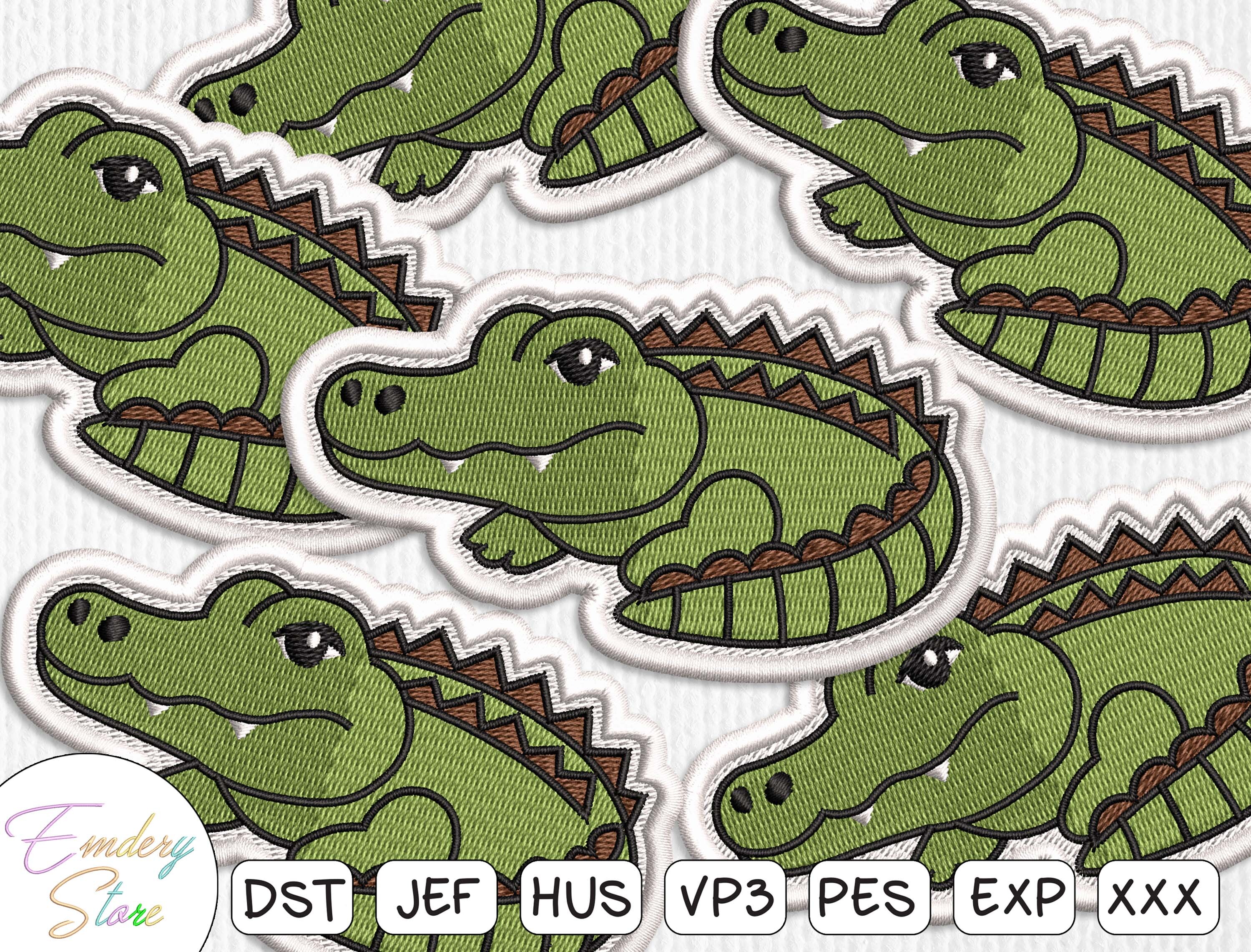 Alligator Patch Embroidery Design