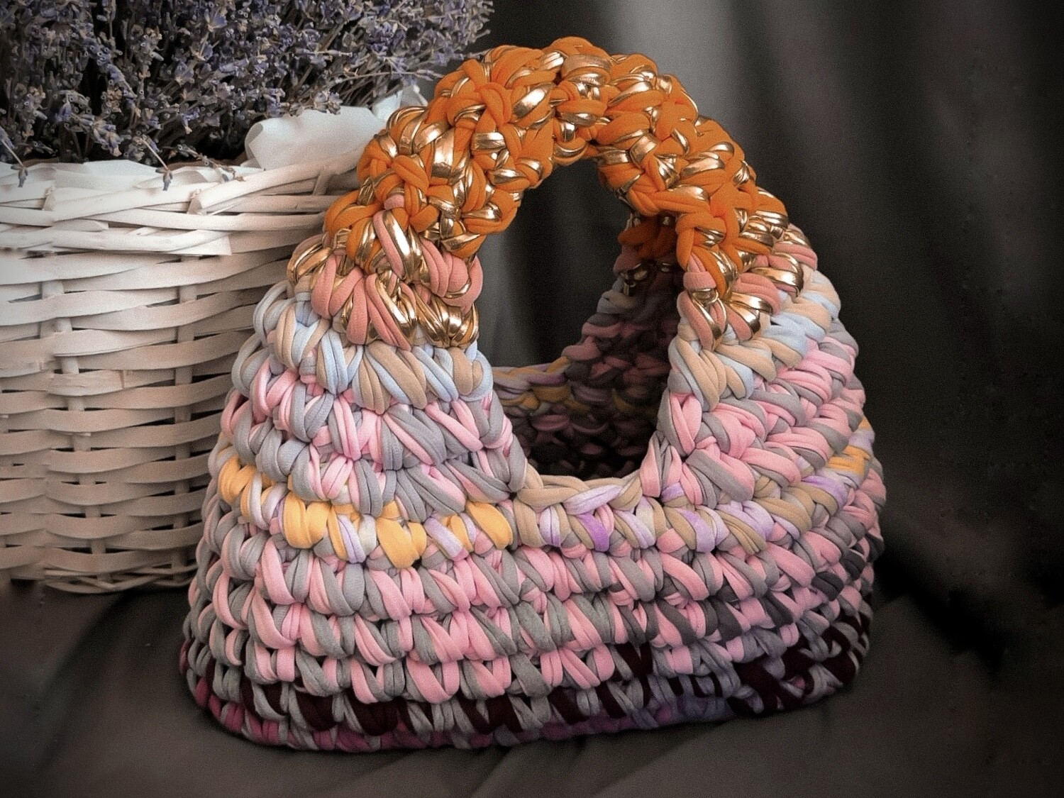 Crochet Pattern Tshirt Yarn Handbag PDF
