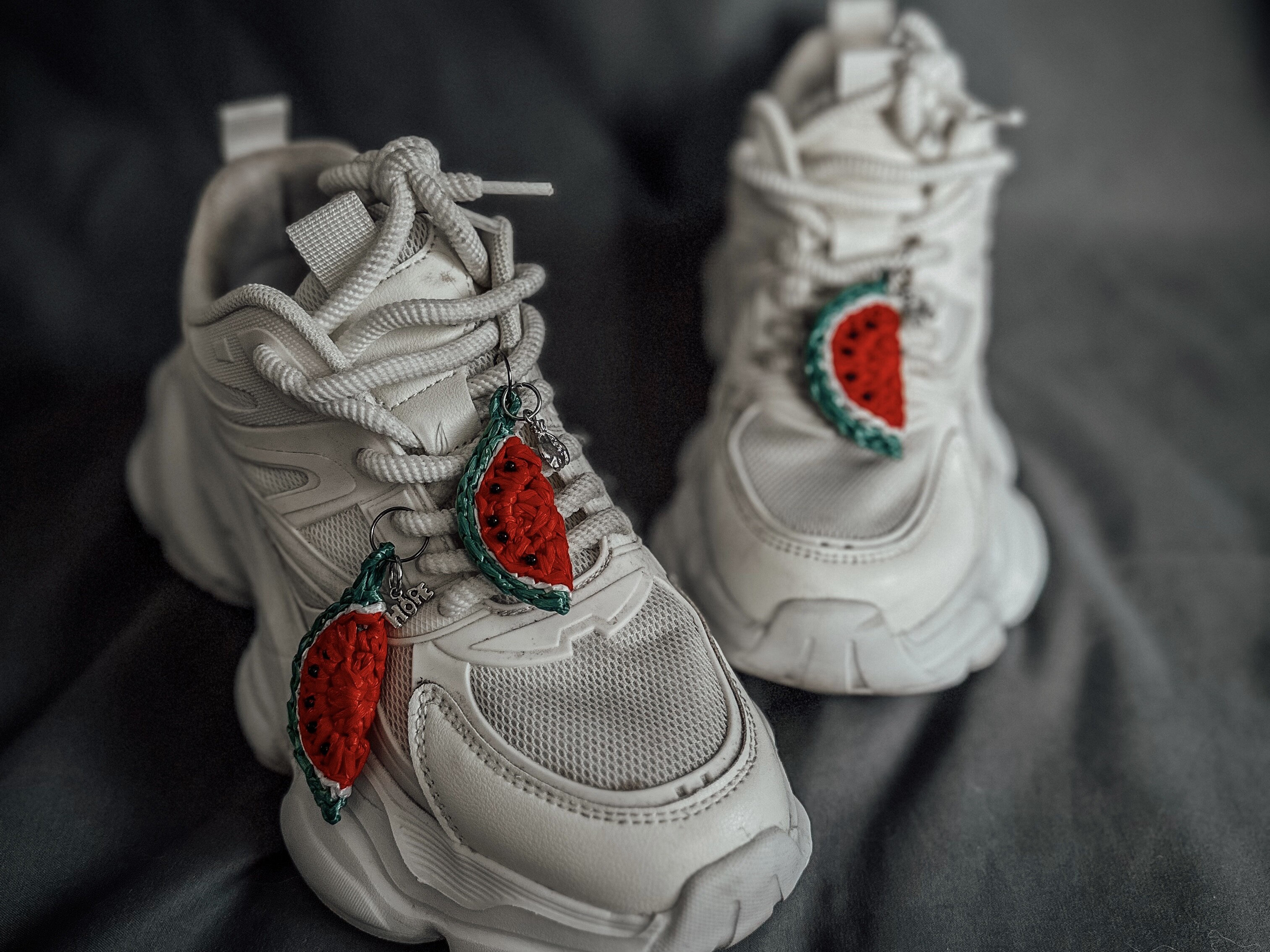 Crochet Pattern Watermelon Shoe Charm