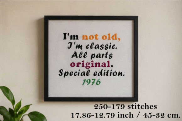 Cross Stitch Pattern I Am Not Old, I Cla