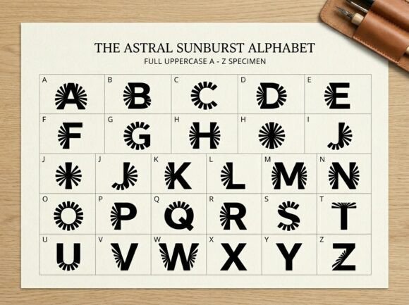 Cubic Font PNG with transparent background - Preview 1