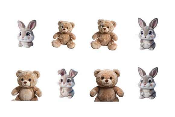 Preview of Cute 3D Animal PNG Bundle – Adorable Car T-shirt, sticker, and sublimation design