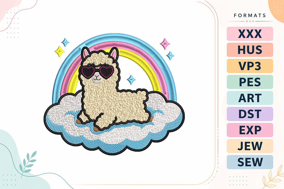Cute Llama Rainbow Animals