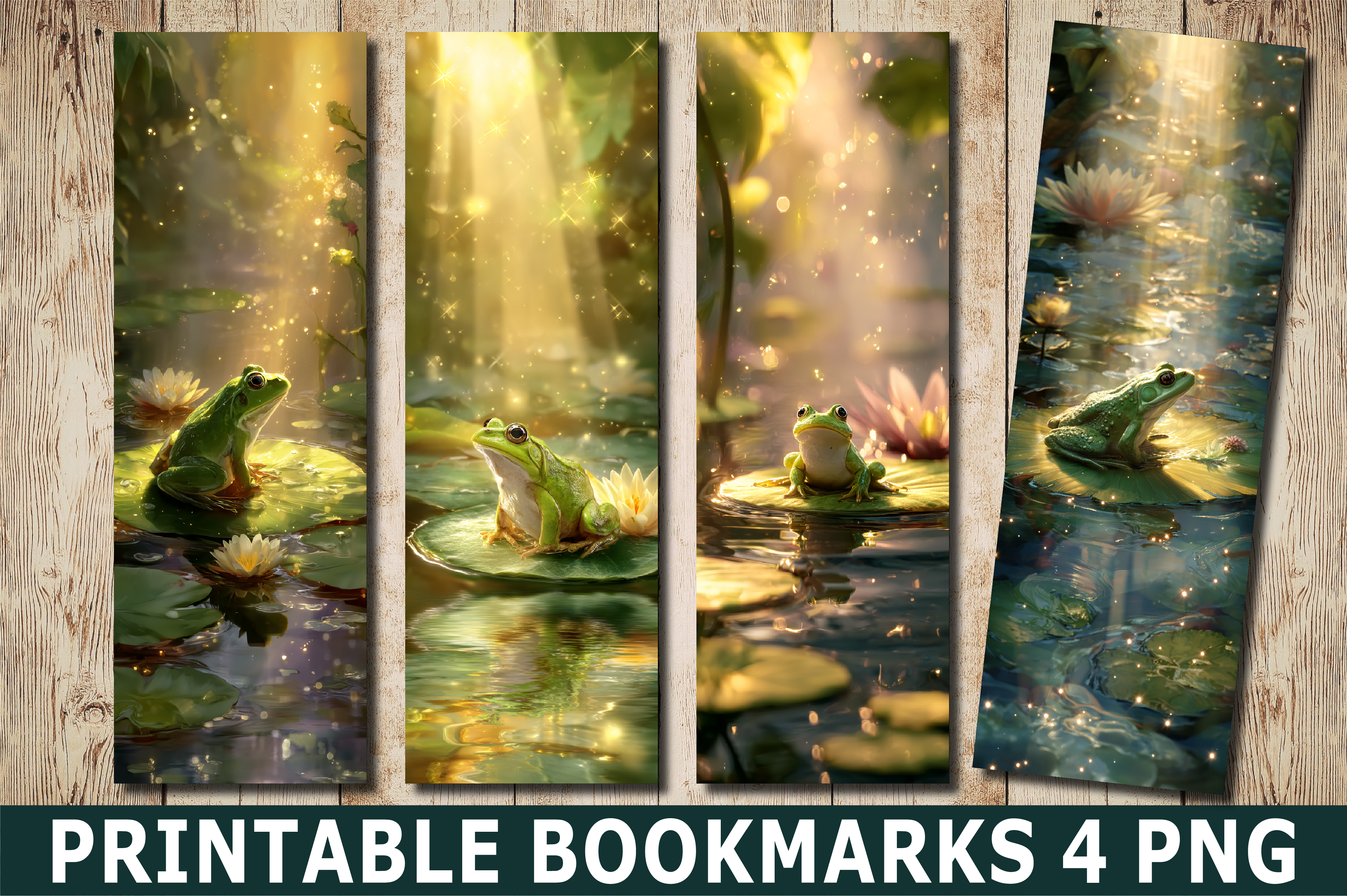 Enchanted Frog Lily Pond Glow Bookmark