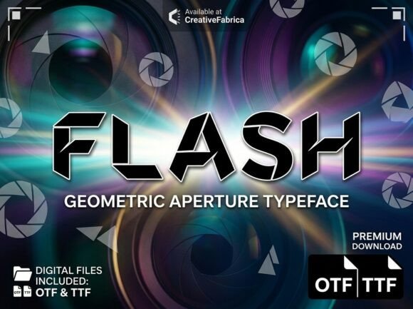 Flash Font PNG with transparent background - Preview 1