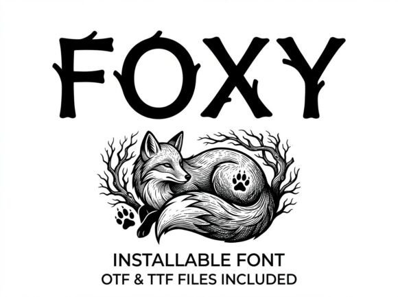 Foxy Font PNG with transparent background - Preview 1