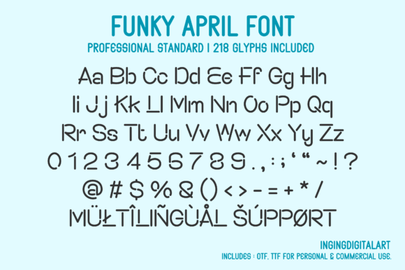 Funky April Font PNG with transparent background - Preview 4