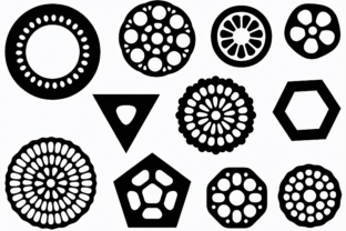 Geometric Shapes SVG Bundle Black White