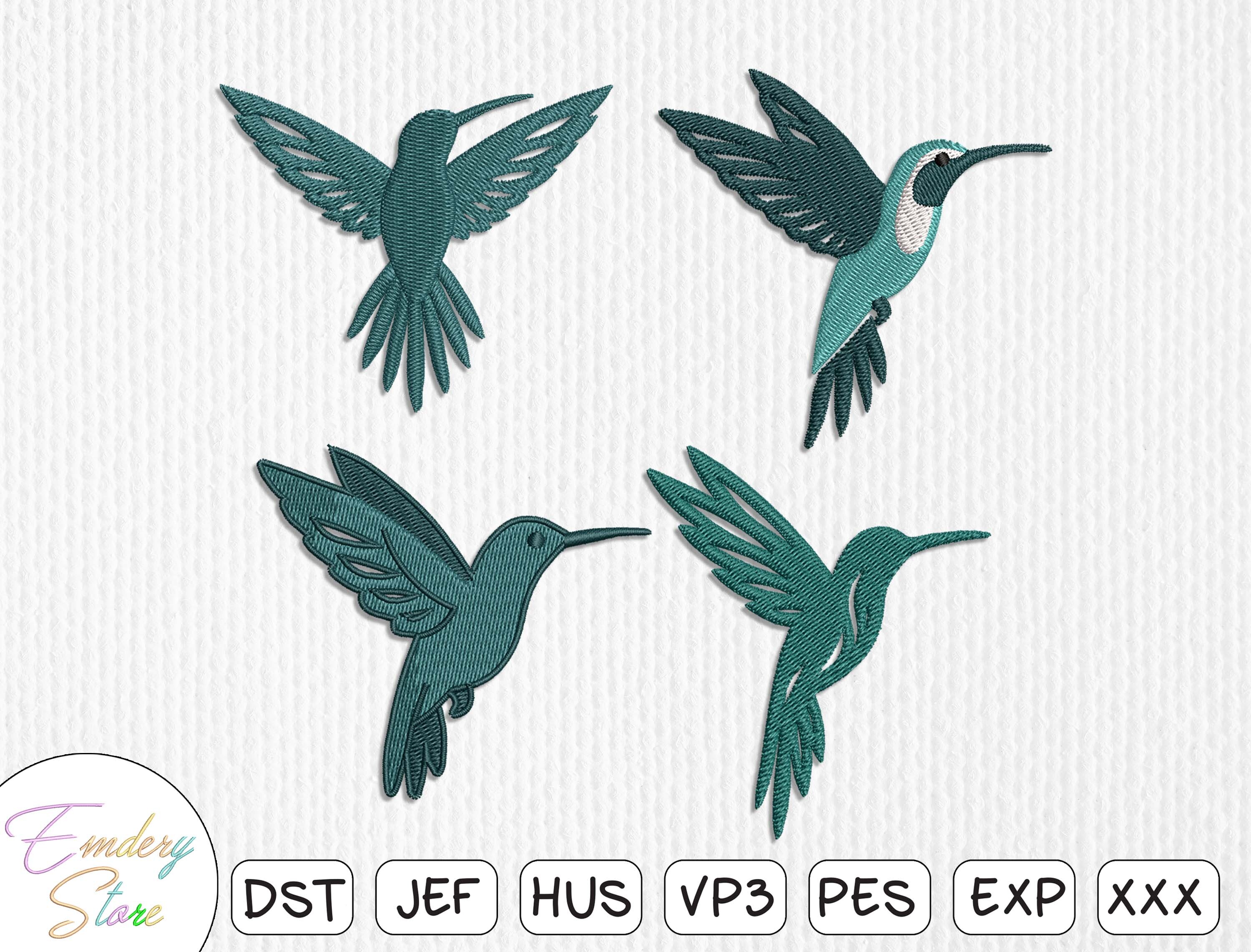 Hummingbird Embroidery Design Set