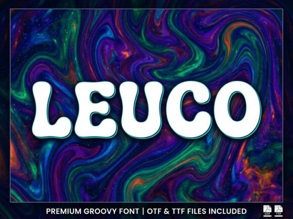 Leuco Font PNG with transparent background - Preview 3