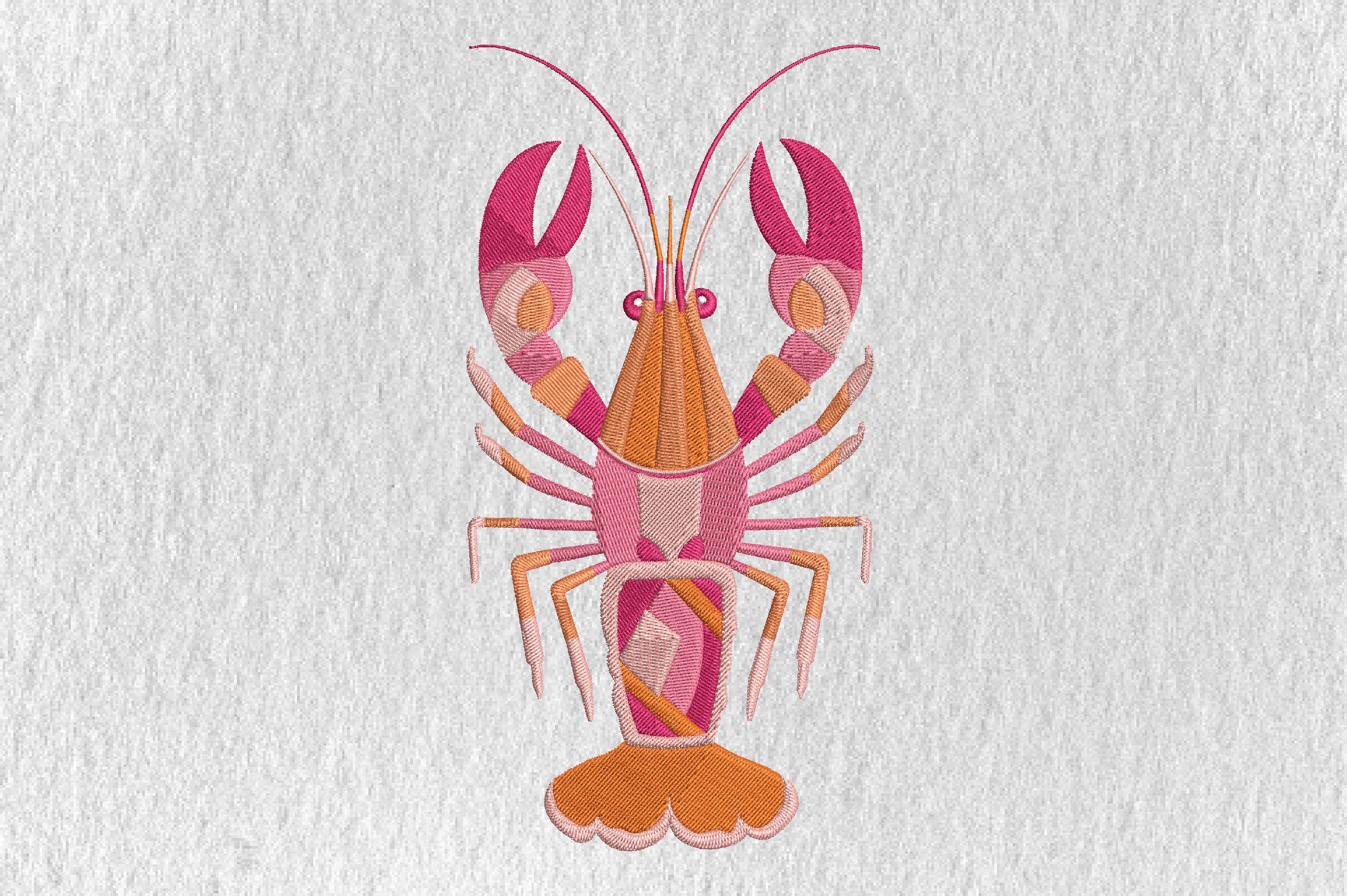 Lobster Embroidery Design