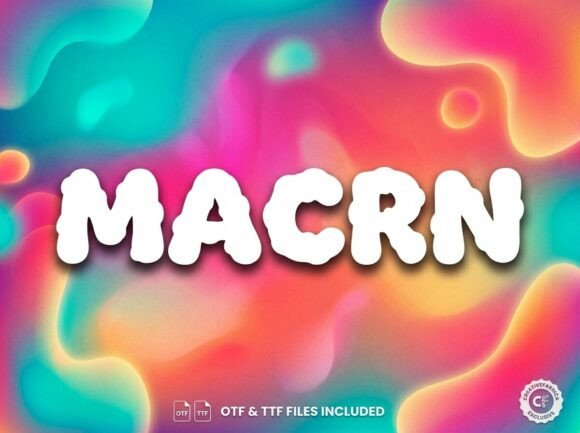 Macrn Font PNG with transparent background - Preview 3