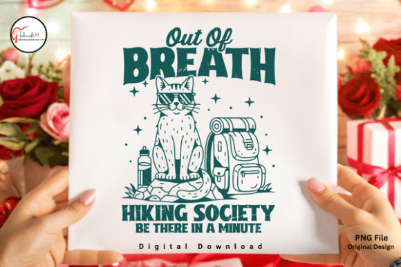 Out of Breath Hiking Society Camping Cat