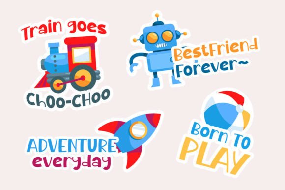 Planet Kids Font PNG with transparent background - Preview 4