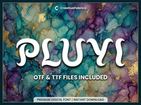 Pluvi Font PNG with transparent background - Preview 3