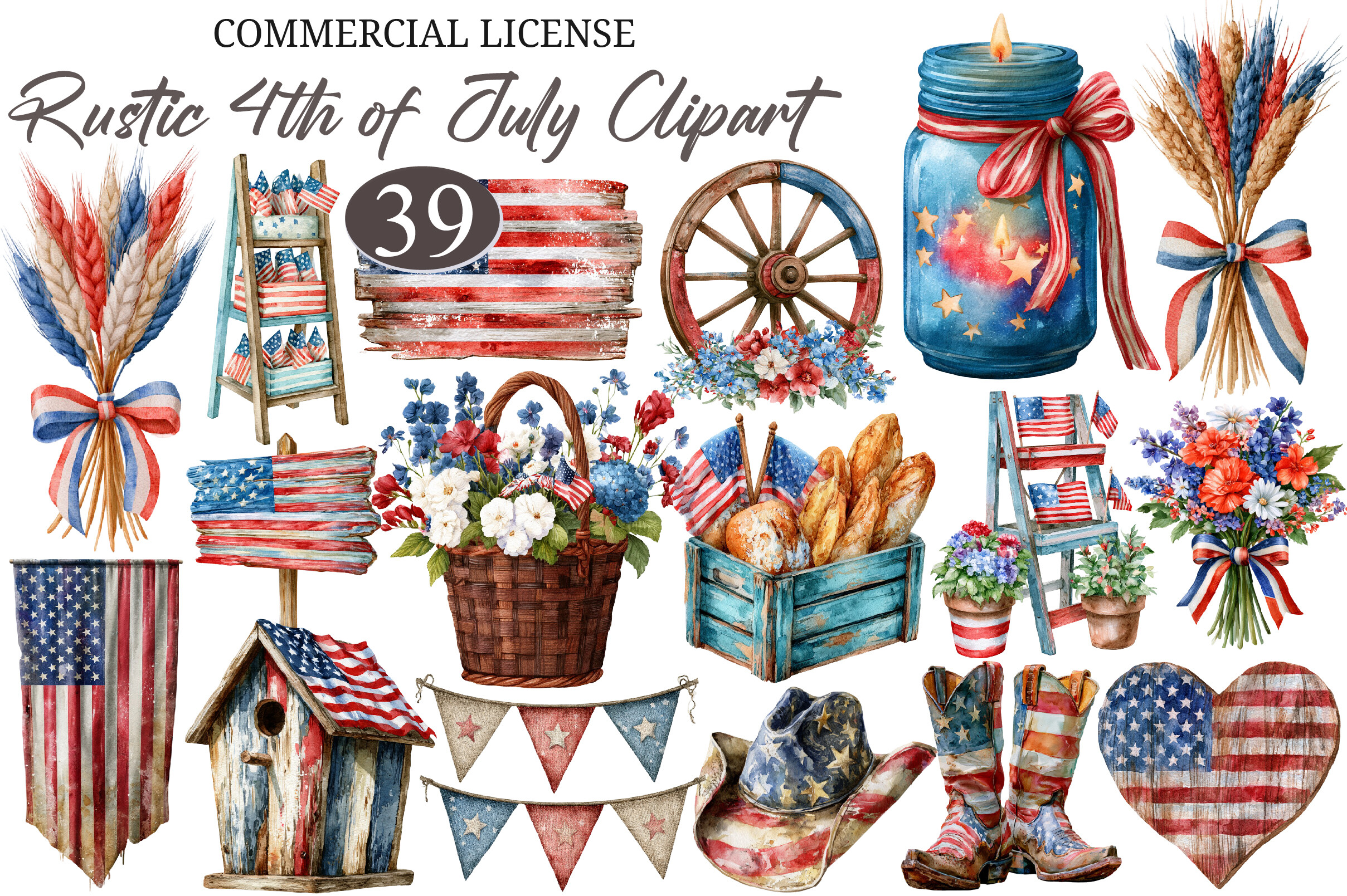 July Rastic Background Frame Rustic 4th of July Sublimation Clipart Graphic by ArtStory · Creative ...