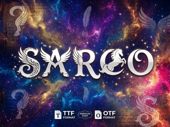 Sarco Font PNG with transparent background - Preview 2