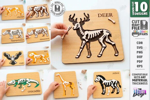 Animal Skeleton Laser Cut Bundle | CNC