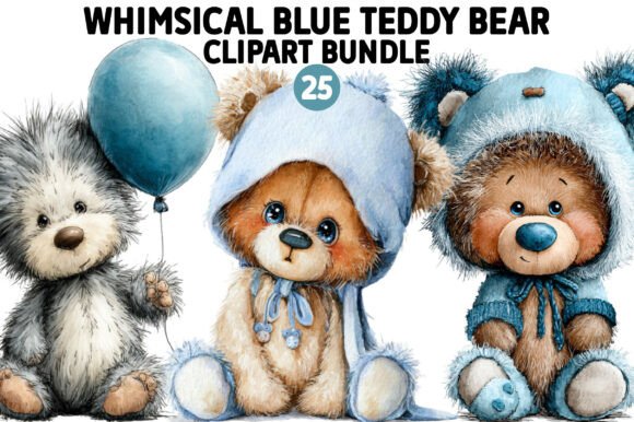 Blue Teddy Bear PNG Clipart Graphic by Sublimation Design · Creative ...