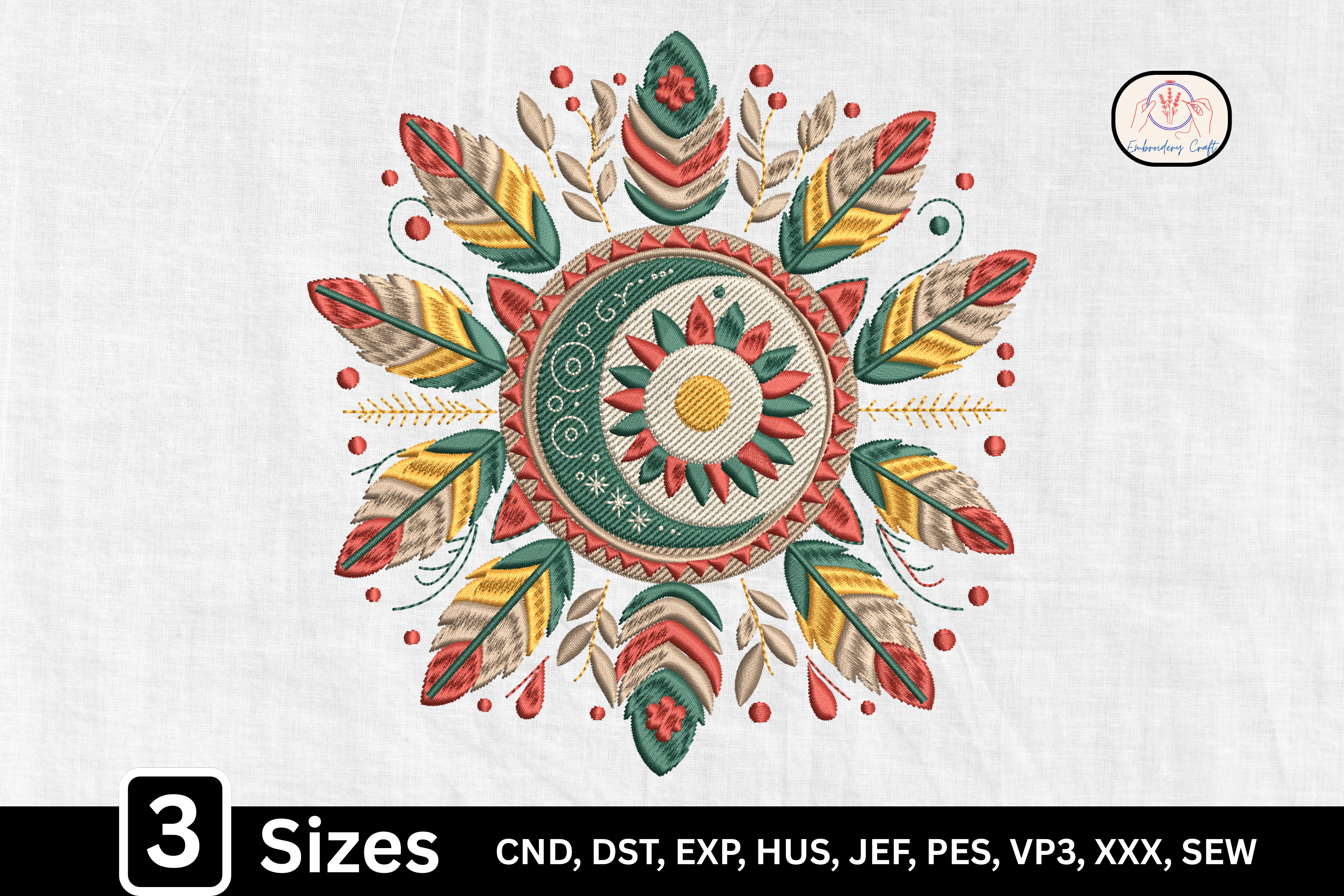 Boho Feather Mandala