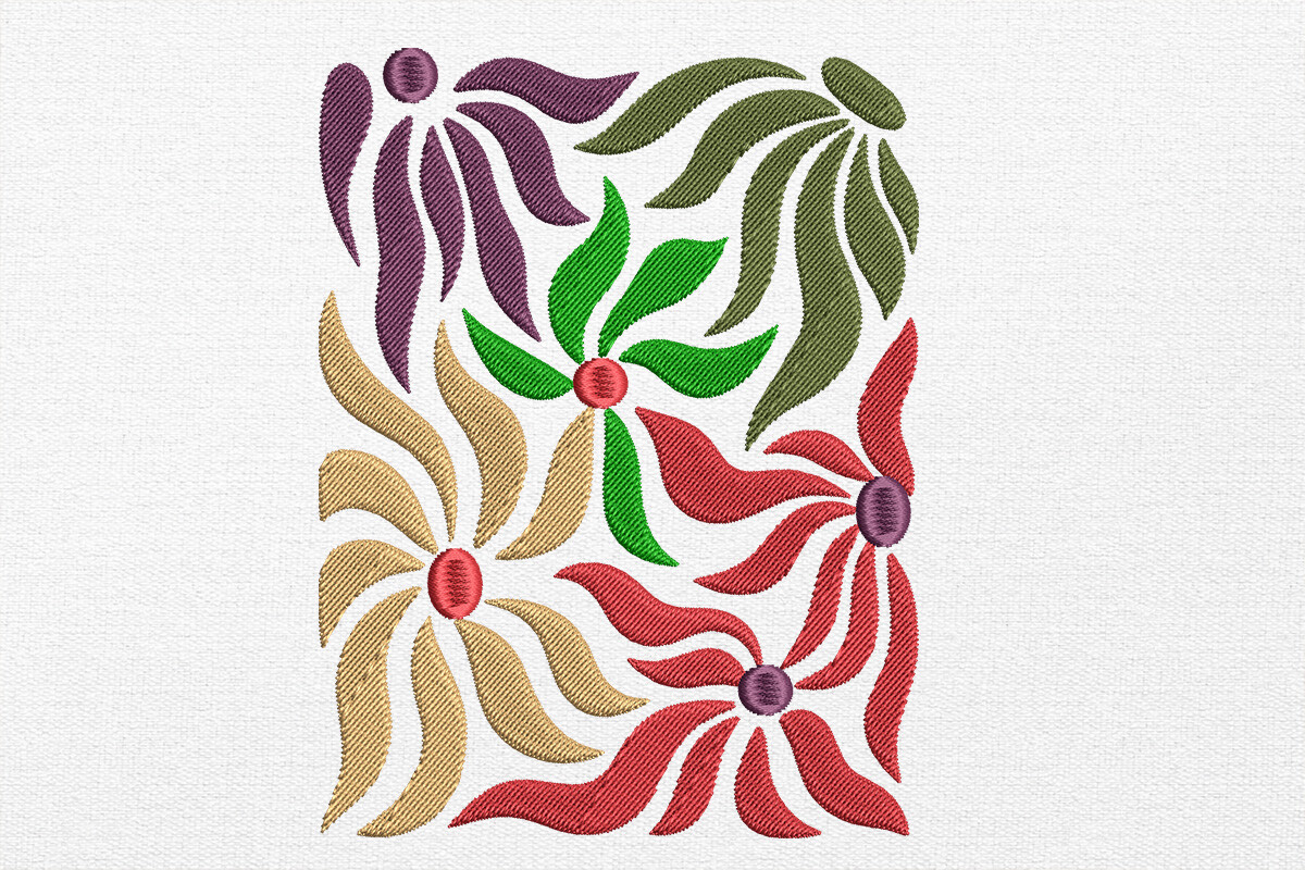 Boho Embroidery Flower Design
