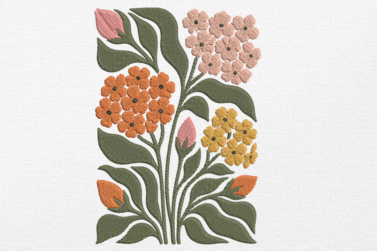 Boho Embroidery Flower Design