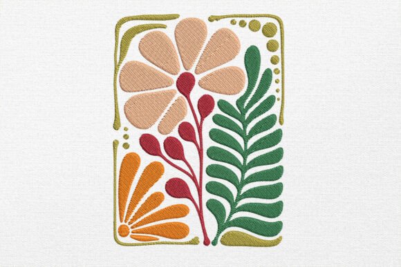 Boho Embroidery Flower Design