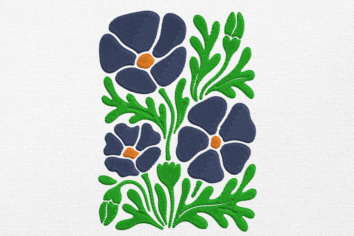 Boho Embroidery Flower Design